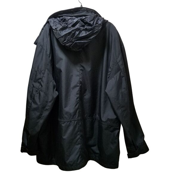 Vintage ECKO UNLTD Function Shelter Jacket Men’s XL Black Stowaway Hood Utility - Picture 3 of 7